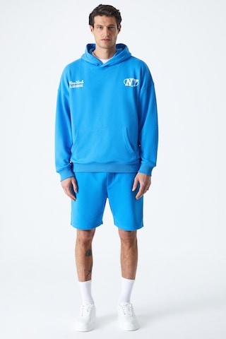Grımelange Grımelange Agassı Erkek Yumuşacık Kumaşlı Saks Mavi Sweatshirt Saks Mavi