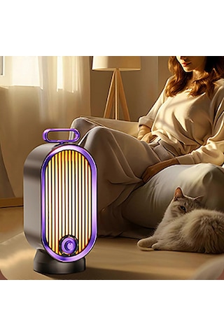 Elektrikli Fanlı Isıtıcı, Hava Isıtıcı, Domuz Sıcak Hava Fanı, Taşınabilir Elektrikli Isıtıcı Mini Masa Vantilatörü, Ev Ofisi