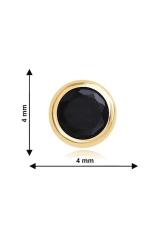 Diamond Line - Gülaylar - Sarı Altın 14 Ayar Trend Renkli Taşlı T N11.9248