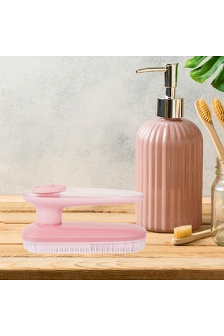 Homyl Temizleme Fırçası Yumuşak Kıllar Ayakkabı Fırçalama Pembe