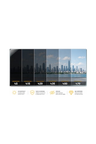 Codetha Professional Window Film %5 1.5 Mil 2 Ply 1,52x30 M