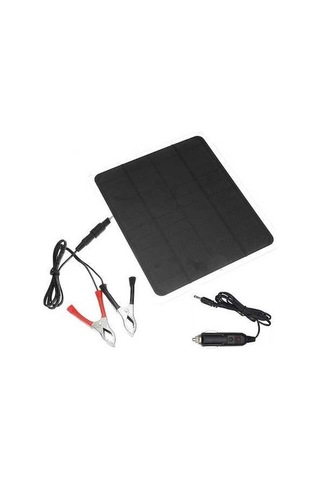 Opulentliving 20w Monokristal Güneş Paneli - Kamp Seyahat Hafif Taşınabilir Şarj Çözümü Siyah Siyah