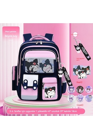 Weichuang01 İlkokul Öğrenci Çantası, Hafif, Çocuk Sırt Çantası, Weichuang01 Boy, 3-6. Sınıf, Pembe Safir Mavisi