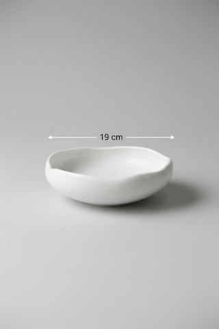 19 Cm Salata Tabak 2 Kişilik Zahra Model Şık Ve Zarif Sofra Seti Beyaz