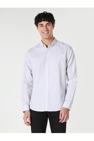 Colin's Slim Fit Taş Erkek Uzun Kol Gömlek CL1048576_Q1.V1_STN