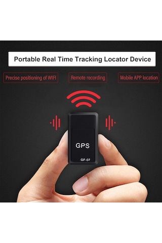 Elmpaly Küçük Gps Takip Cihazı - Araba, Çocuk, Yaşlılar İçin Siyah, Gerçek Zamanlı Konum Takip Siyah