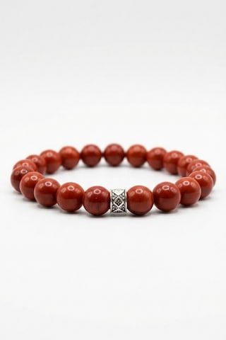 Kızıl Jasper Red Jasper Doğal Taş Bileklik - Güç, Cesaret Ve Topraklanma Taşı, Özel Tasarım,