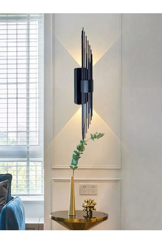 Şanled Merdiven Modeli Metal Çift Yönlü Duvar Aydınlatma Aplik-pilli Beyaz Işık