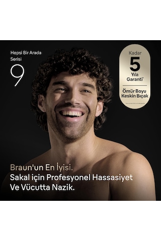 Braun Hepsi Bir Arada Series 9, 20 Si 1 Arada Tıraş Kiti, Problade, Bodygentle Modu, Aıo9500