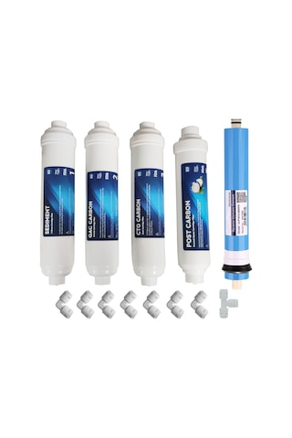 Kapalı Kasa Su Arıtma Cihazı Filtresi 5'Li 12"Çubuklu Inline 484336638