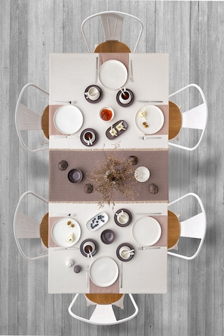 Emsan Parla 32 Parça 6 Kişilik Kahvaltı Takımı Gri Beyaz Beyaz - Gri