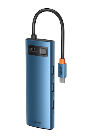 Baseus Metal Gleam 8İn1 Multifonksiyonel Hub Dock Station