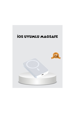 Magsafe Uyumlu Kablosuz Batarya 27w Hızlı Şarj Destekli Kompakt Güç Bankası Çok Rnekli