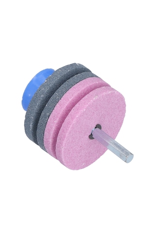 Springsun 3 Adet 4 Katlı Korundum Taslağı, Çim Biçme Makinesi Bıçağı Kesici Takımı, Kolay Kurulum, Dayanıklı Kesici Aparatı