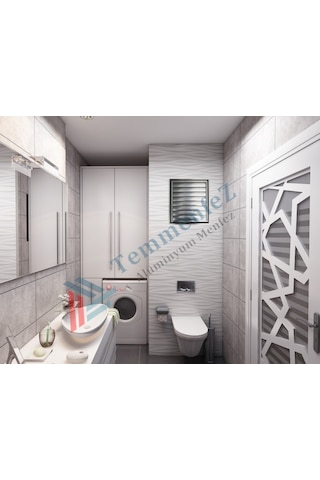 Banyo Havalandırma Alüminyum Parlak Krom Menfez