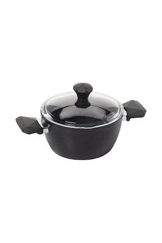 Taç Pierre Cardin 1500023290 7 Parça Diamond Cook Graniks Tencere Seti, Siyah Çok Renkli
