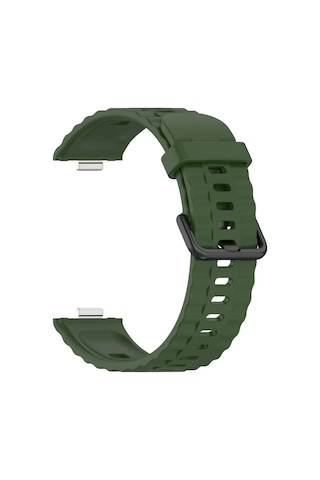 Newface - 946 - Huawei Apple Watch Uyumlu Fit 3 Kla Kordon - - Csmo-tex - Koyu Yeşil