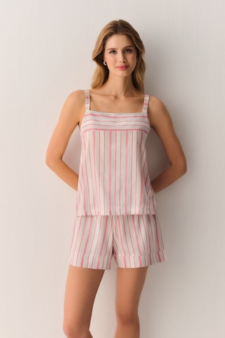 Suwen Loren Atlet Şort Pijama Takımı Sh26543667919 Pembe