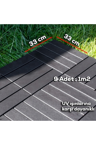 Porsima 1066 36lı Bahçe Balkon Teras Zemin Döşemesi Karosu Antras