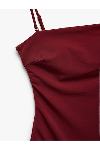 Koton Astarlı Çıkarılabilir Askı Detaylı Straplez Mayo Bordo 5sak20170mm Bordo