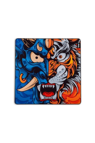 Katana 50x50 Cm 4 Mm Hybrid Gaming Oyuncu Mouse Pad Xl Half Oni Tiger