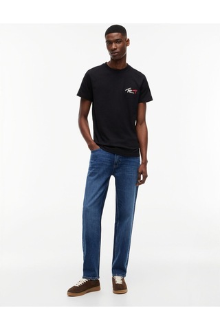 Tommy Hilfiger Erkek Marka Logolu Günlük Kullanıma Uygun Siyah T-shirt Dm0dm22538 Bds-13881 Siyah