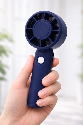 Turbo 3 Mod Şarjlı El Fanı 3 Kademe Seyahat Masaüstü Vantilatör Taşınabilir Mini Fan Mavi F130