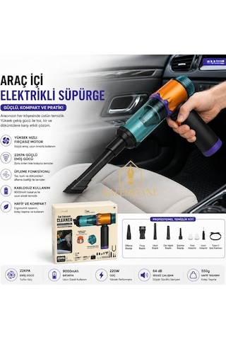 Kalemhane 22 000kpa Dijital Hızlı Şarj Oto Süpürge 220 Ml