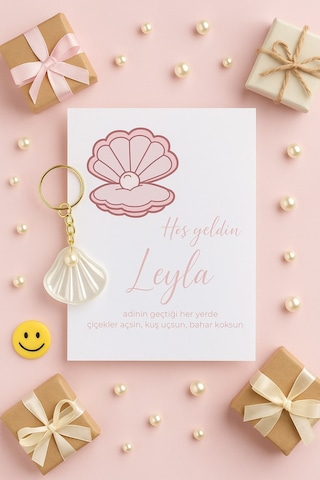 15 Adet İstiridye Anahtarlık - Yenidoğan - Diş Buğdayı - Hoşgeldin Bebek - 6 Ay Kına Hediyesi Çok Renkli