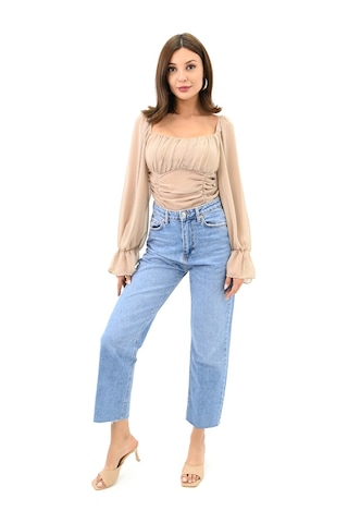 Kadın Şifon Crop Bluz 1734-24 001