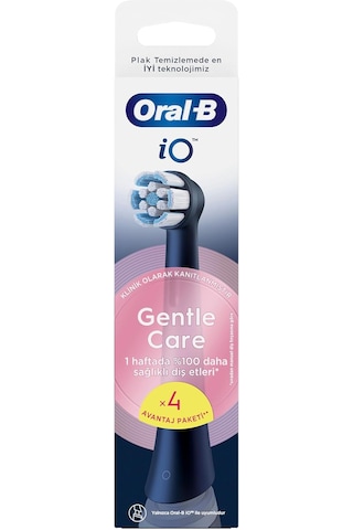 İo 2 Şarjlı Diş Fırçası Gece Siyahı + Oral-b İo Gentle Care Siyah Diş Fırçası Yedek Başlığı 4 Adet