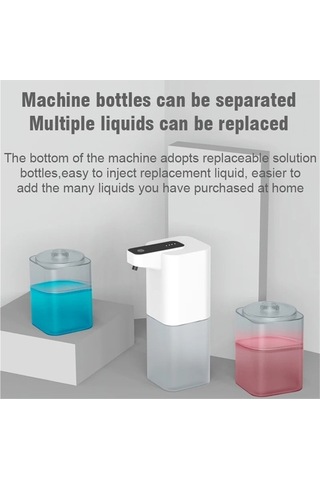 Ulzyvf Otomatik Endüktif Köpük Sabunluk Usb Şarjlı Beyaz El Yıkama Aparatı Beyaz