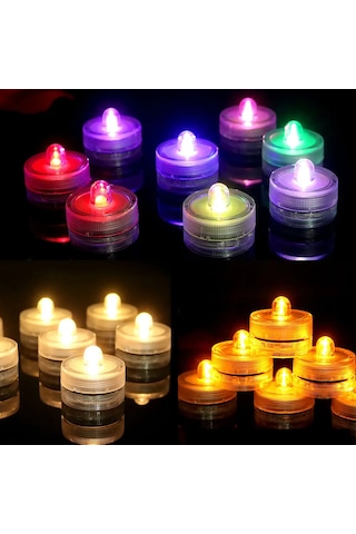 Led Alevsiz Mumlar Işık Su Geçirmez Dekoratif Mumlar Sualtı