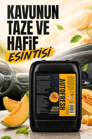 Araç Kavun Oto Kokusu Spreyli Araç Oda Ve Ortam Kokusu 5lt Kalıcı Uzun Ömürlü Bitkisel