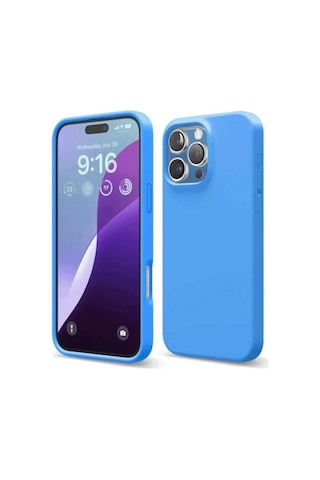 Durukar iPhone Uyumlu 16 Pro Max Kılıf First Silikon - Mavi