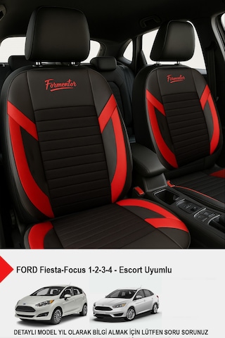 Formentor Tay Tüyü Oto Koltuk Kılıfı Ford Focus-fiesta-escort Uyumlu Kırmızı