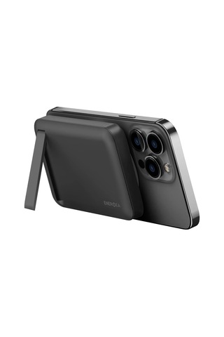 Magpac Mini 10.000 Mah 20w Type-c Kablosuz Şarj Stant Özellikli Magsafe Powerbank - Siyah Koyu Gri