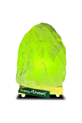 Yeşil Işıklı Doğal Tuz Lambası Açma Kapama Kablosu İle Birlikte Çok Renkli