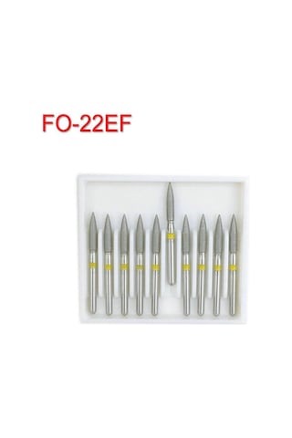 10 Adet Diş Elmas Uç Matkap Diş Parlatma İçin Yüksek Hızlı El Aleti Fg 1.6m Dia-bur Ekstra İnce Fo-22ef