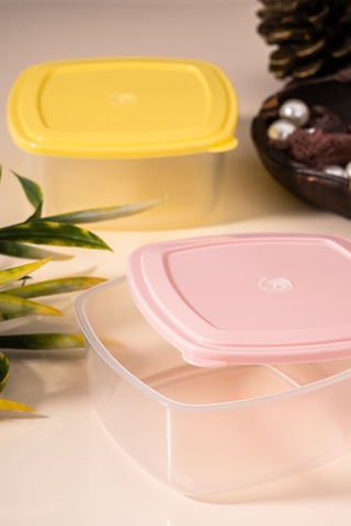 Çarşıdayız Gıda Saklama Ve Düzenleme Çözümü Plastik Saklama Kabı Seti 4'lü Çok Renkli