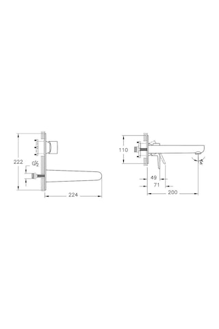 Artema Flow Soft Ankastre Lavabo Bataryası Sıva Üstü A43175 Krom Beyaz