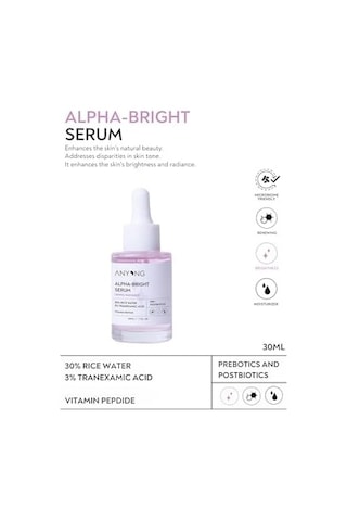 Anyong Alfa Arbutin Aydınlatıcı, Leke Karşıtı, Ton Eşitleyici Serum 30 Ml Pirinç Suyu & Traneksamik Asit