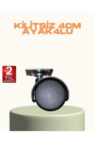 Kilitsiz Mini Tekerlek Ayak 4 Cm 4 Lü Set Semeglbl - 18 Kolay Montaj 4 Adet
