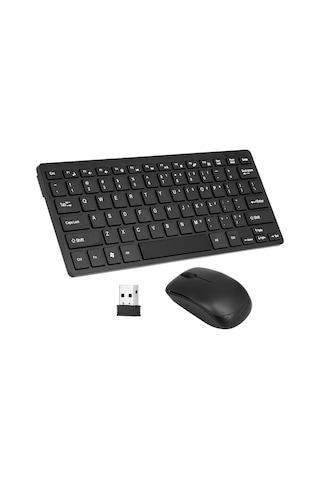 Geeksen "2.4ghz Kablosuz Klavye Seti - İnce Tasarım, 10 Metre Menzil, 78 Tuşlu, Tv/pc/laptop Uyumlu"