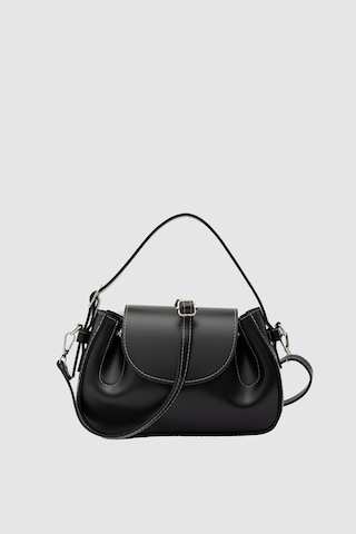 Shule Bags Lover Oval Çapraz Çanta Siyah Siyah