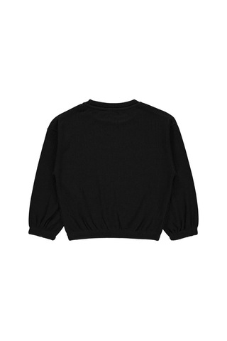 Civil Girls Freedom Blou Baskılı 6-9 Yaş Sweatshirt - Siyah