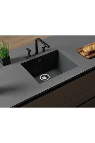 Black Stone Petra 50 x 40 Granit Eviye Antrasit Gri