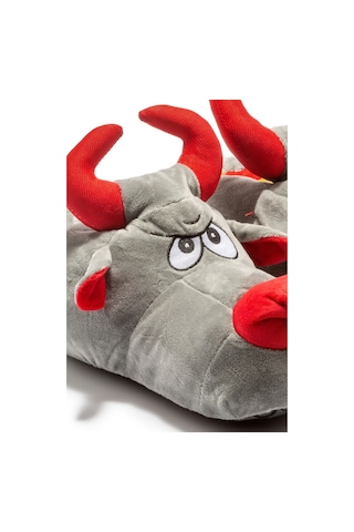 Twigy Boğa Erkek Hayvanlı Panduf Gri 41/46 AA0608 Gri