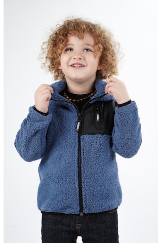 Dublino Kids Erkek Çocuk Welsoft Peluş Sweatshirt Hırka İndigo Mavi