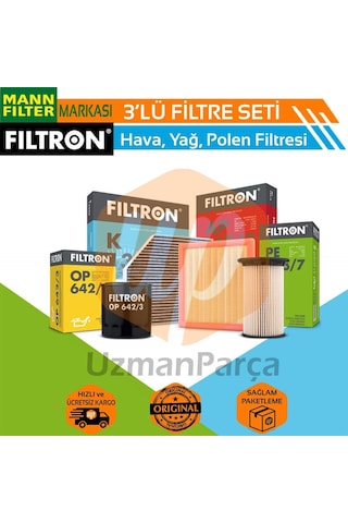 Toyota Corolla Uyumlu 1.6 Mann Filtron Filtre Bakım Seti 2002-2007 Toyota Corolla Uyumlu 1.6 Mann Filtron Filtre Bakım Seti 2002-2007